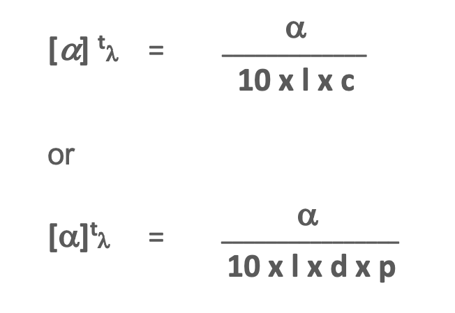 specific rotation